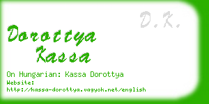 dorottya kassa business card